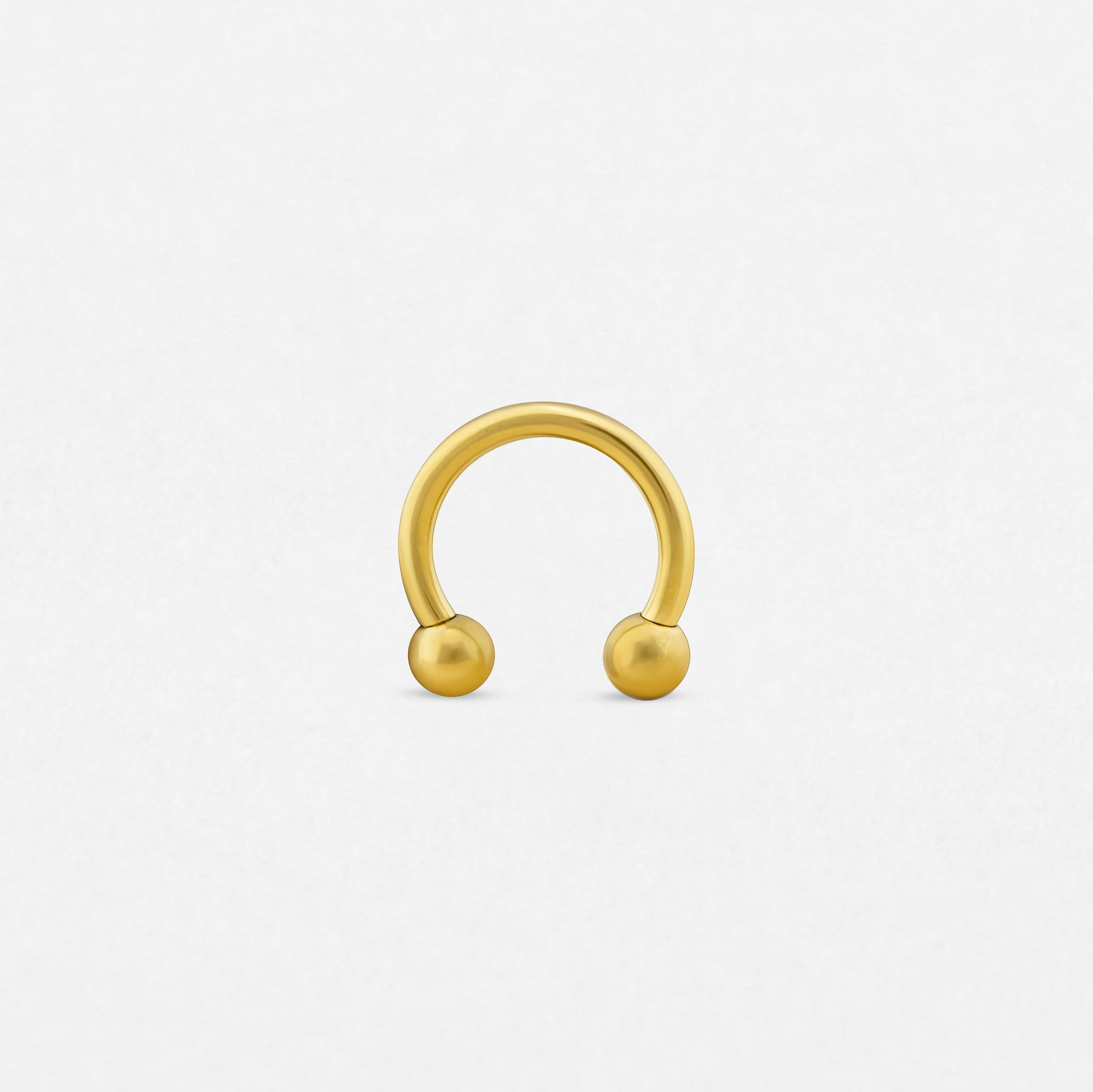 Circular barbell gold