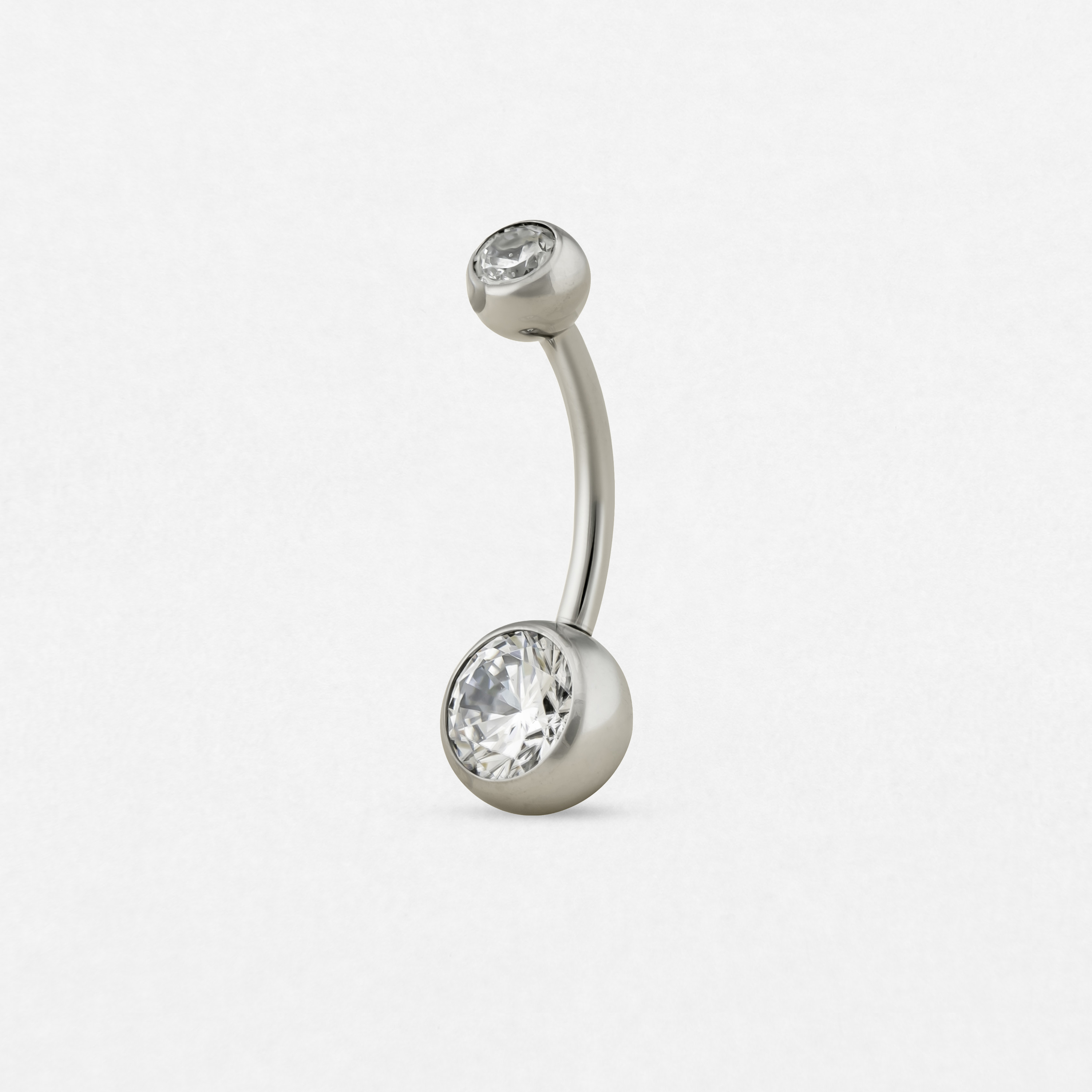 Ombligo cz silver
